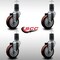 Service Caster 4'' SS Maroon Poly Wheel Swivel 1-5/8'' Expanding Stem Caster Set, 4PK SCC-SSEX20S414-PPUB-MRN-158-4 - alternate 2